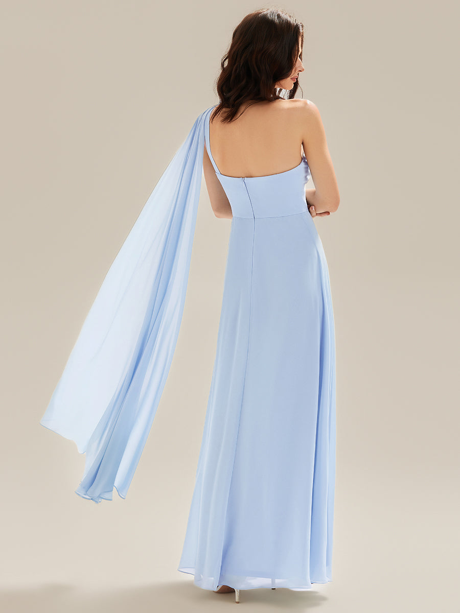 Color=Ice Blue | Sleeveless One Shoulder Floral A-Line Floor Length Bridesmaid Dresses-Ice Blue 8