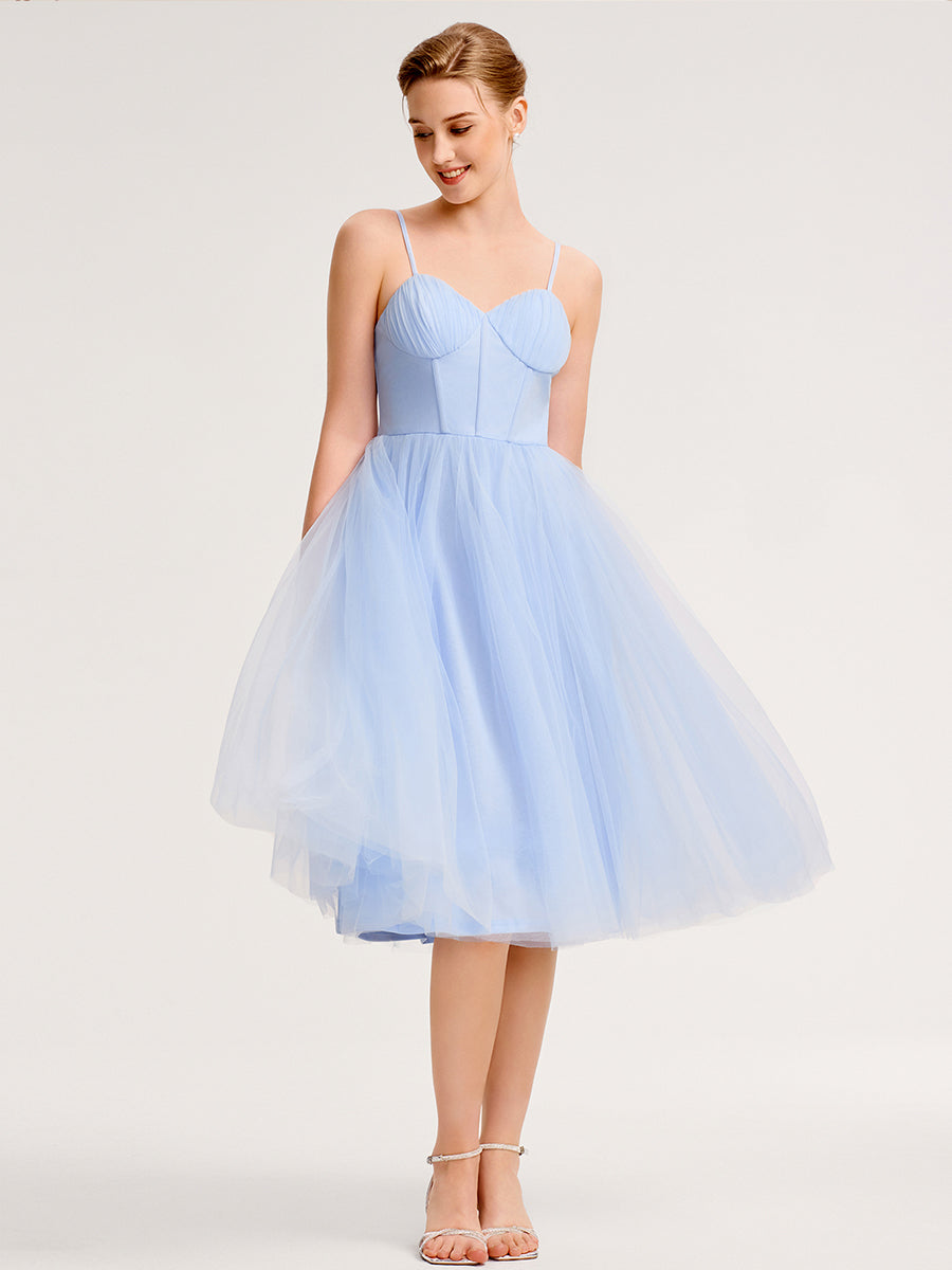 Color=Ice Blue | One Stop Shop Sleeveless Sweetheart Neck Backless Pleated A-Line Midi Bridesmaid Dresses-Ice Blue 5