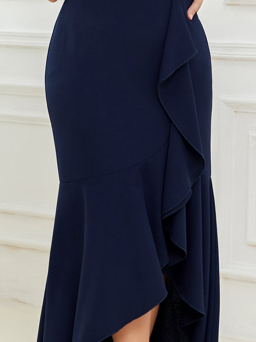 Color=Navy Blue | Sleeveless Fishtail Wholesale Evening Dresses with Sweetheart Neckline-Navy Blue 5