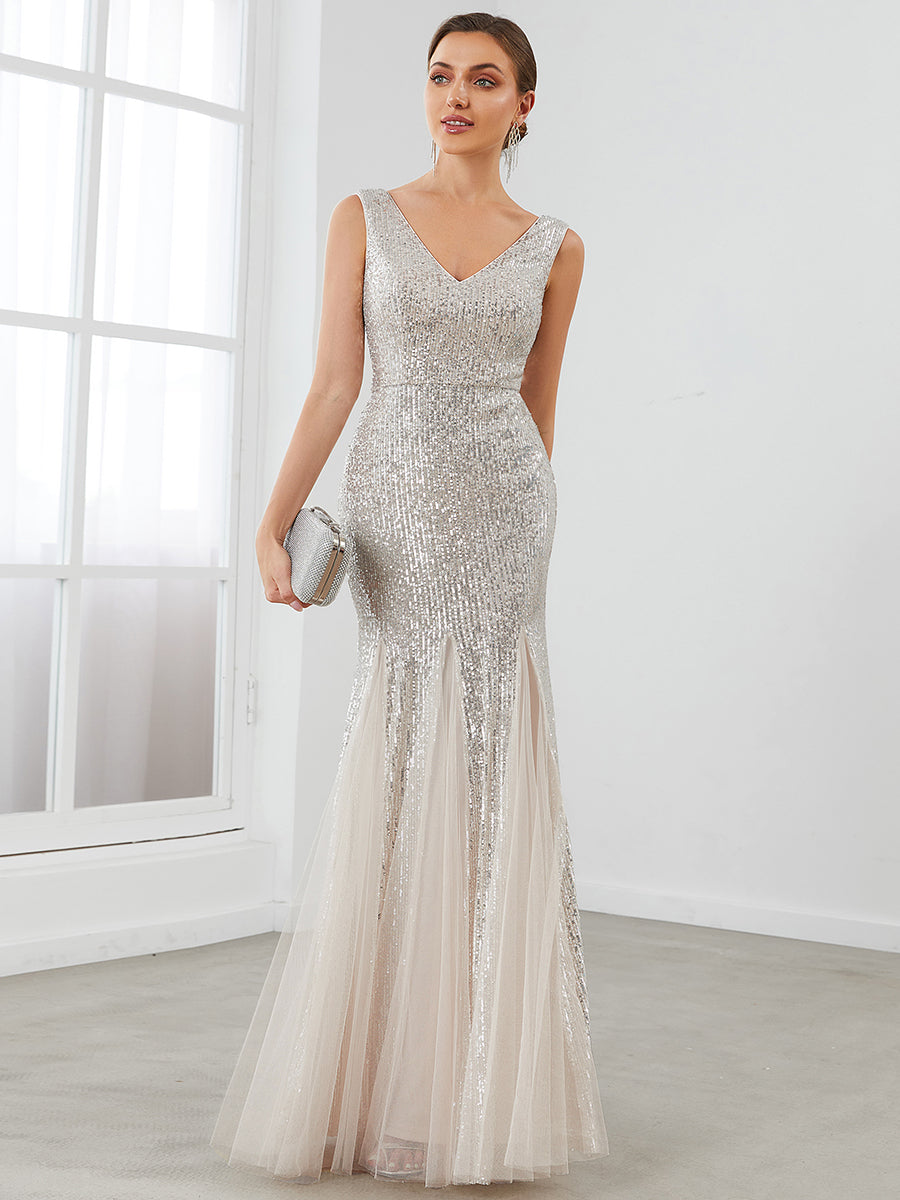 Round Neck Sleeveless White Mermaid Lace Prom Dress, Lace Mermaid Wedd –  jbydress