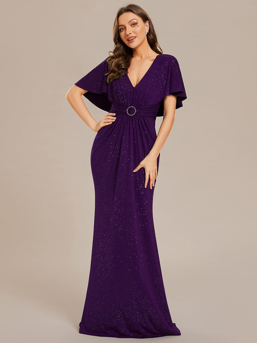 Color=Dark Purple | Plus Glitter Split Wholesale Evening Dresses-Dark Purple 2