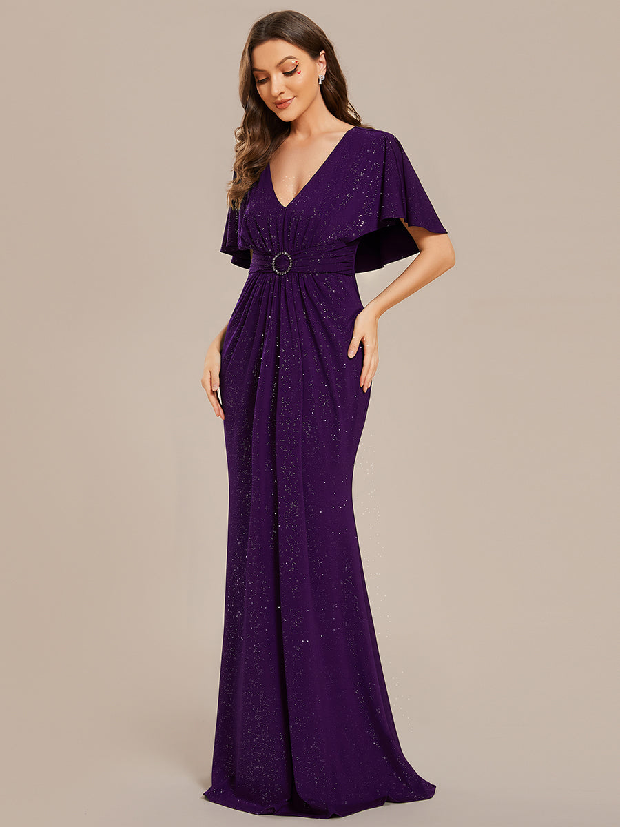 Color=Dark Purple | Plus Glitter Split Wholesale Evening Dresses-Dark Purple 4