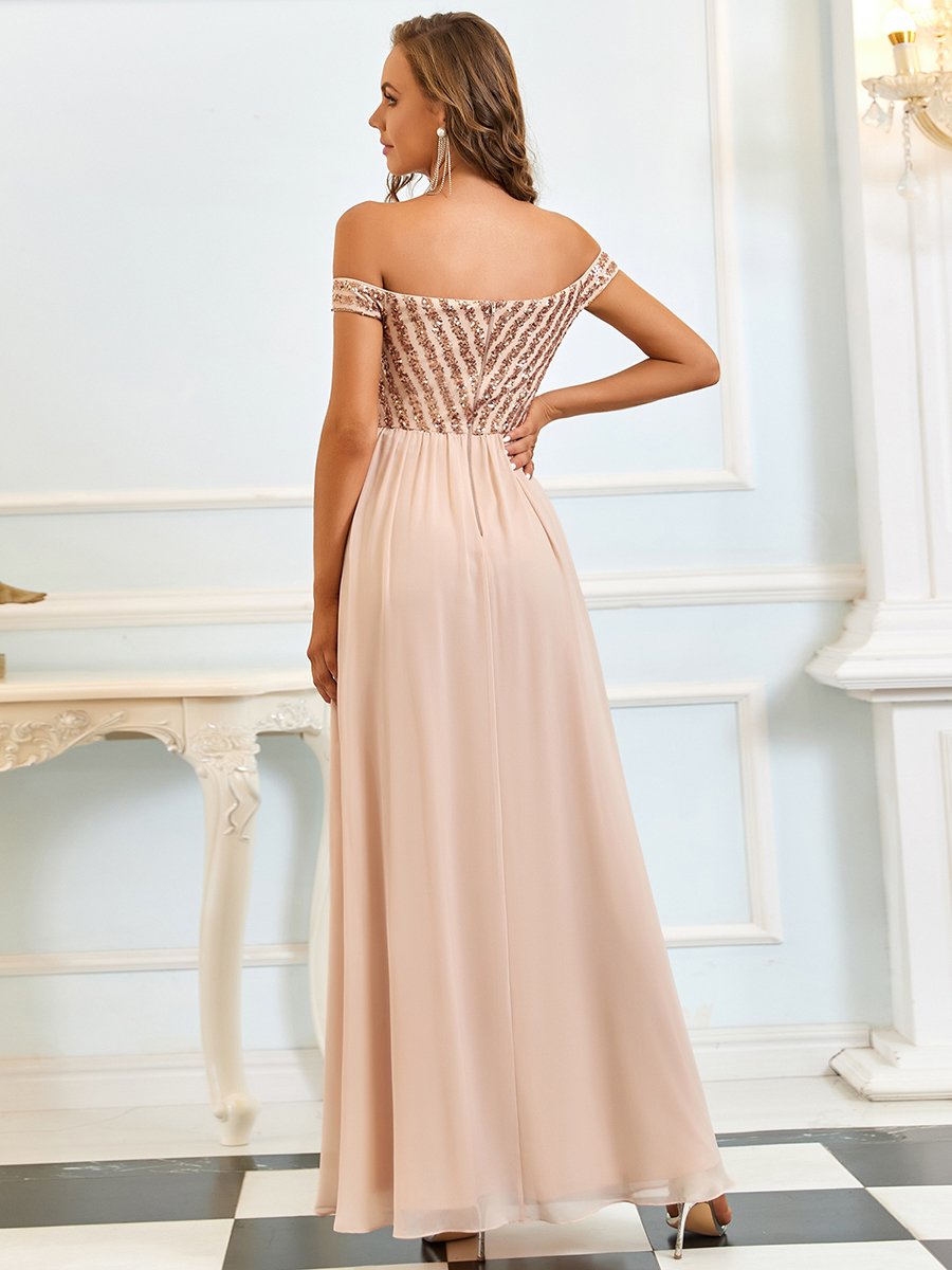 Color=Blush | Adorable Sweetheart Neckline A-line Wholesale Evening Dresses-Blush 2