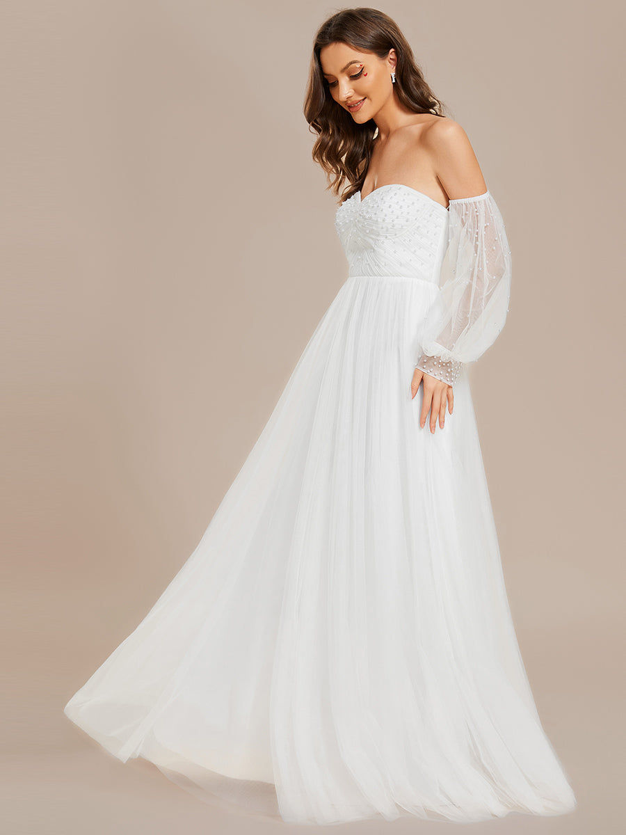 Elegant Pure Sequins Beaded Sweetheart Neck Wholesale Wedding Dresses