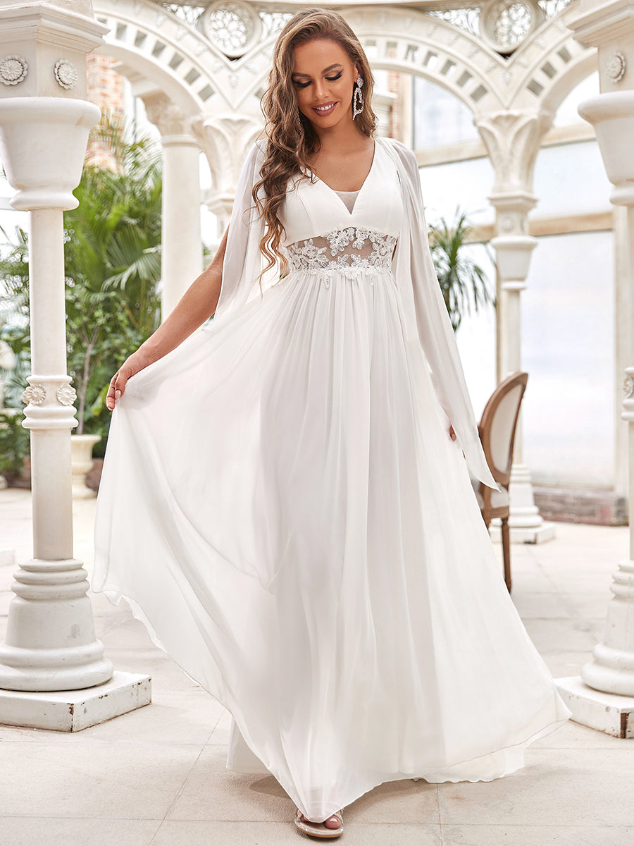 deep v neck white dress Backless Streamer Wholesale Wedding Dresses while the delicate appliques Style:MEL672 airflux Forever Unique Blue Metallic