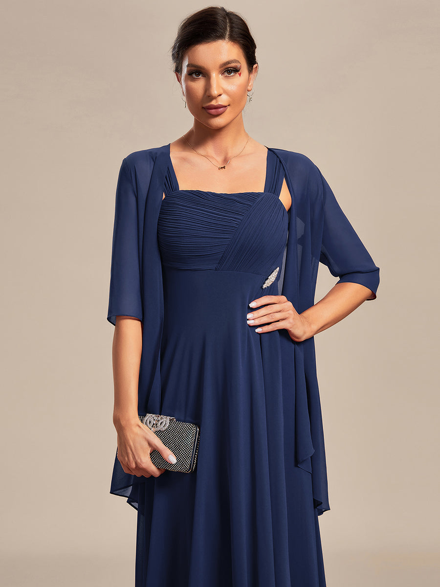 Color=Navy Blue | Elegant Two-piece Double Lotus Wholesale Chiffon Mother of the Bride Dresses-Navy Blue 14