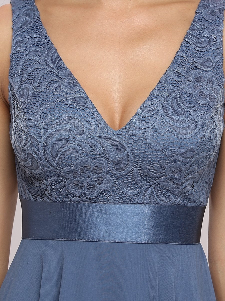 Color=Dusty Navy | Stunning Wholesale V Neck Lace & Chiffon Prom Dress For Women-Dusty Navy 6