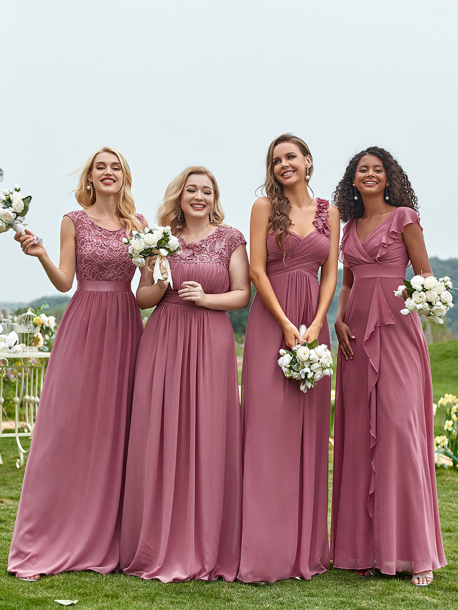 Color=Orchid | Wholesale Fahion Bridesmaid Dresses With Lace-Orchid 3
