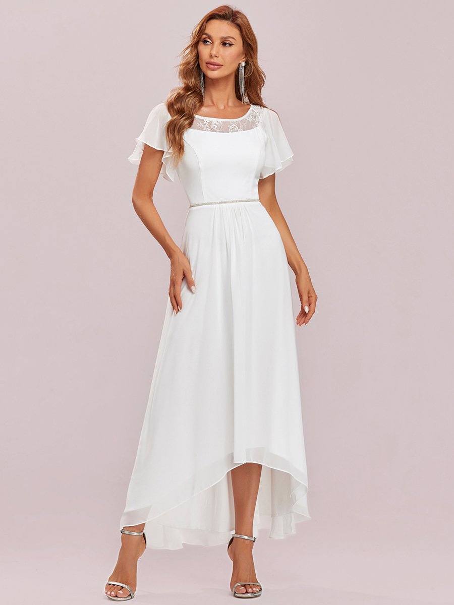Color=Cream | Women'S Casual Boat Neck A-Line Midi Dress Wholesale-Cream 6