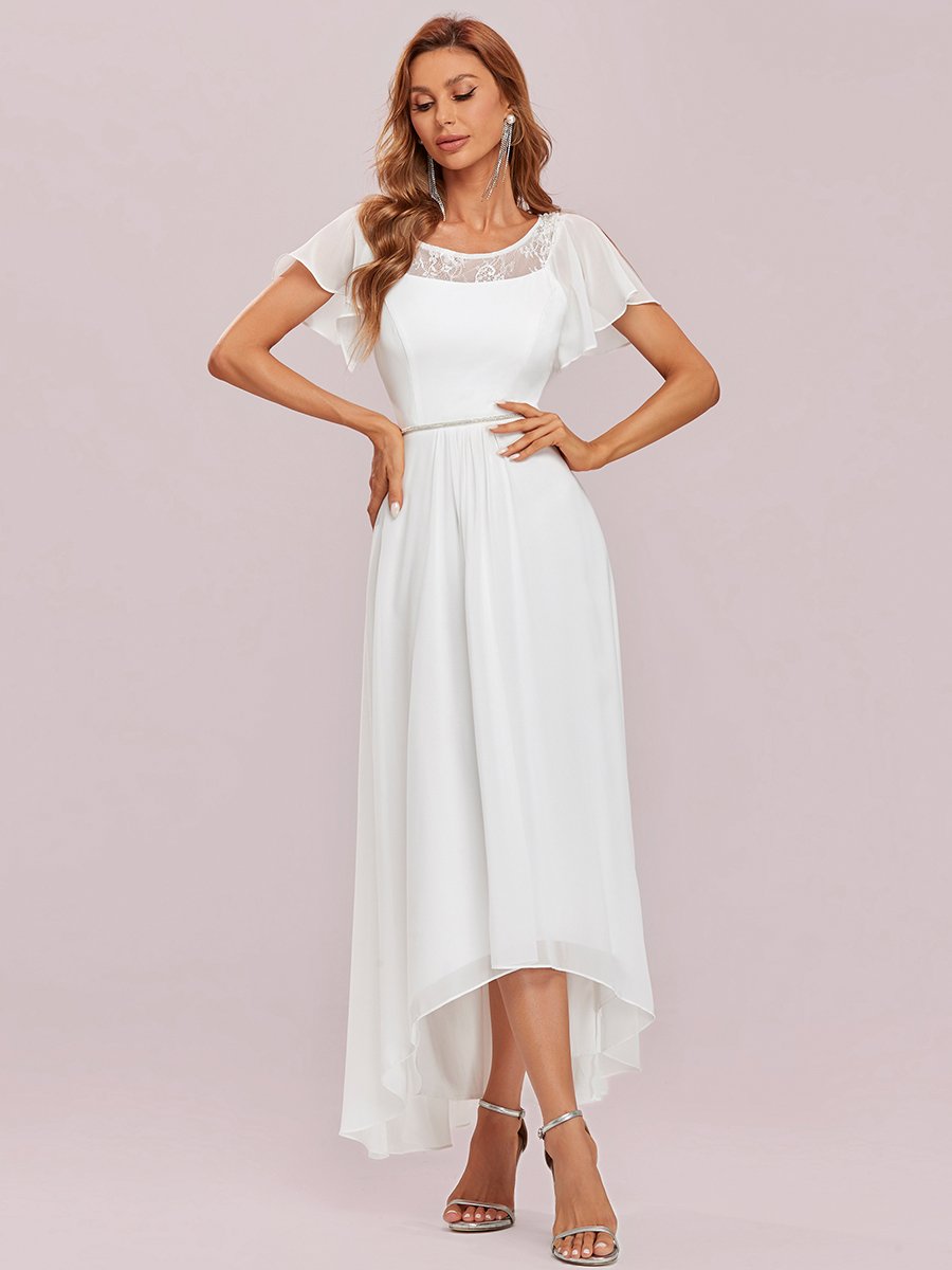 Color=Cream | Women'S Casual Boat Neck A-Line Midi Dress Wholesale-Cream 7