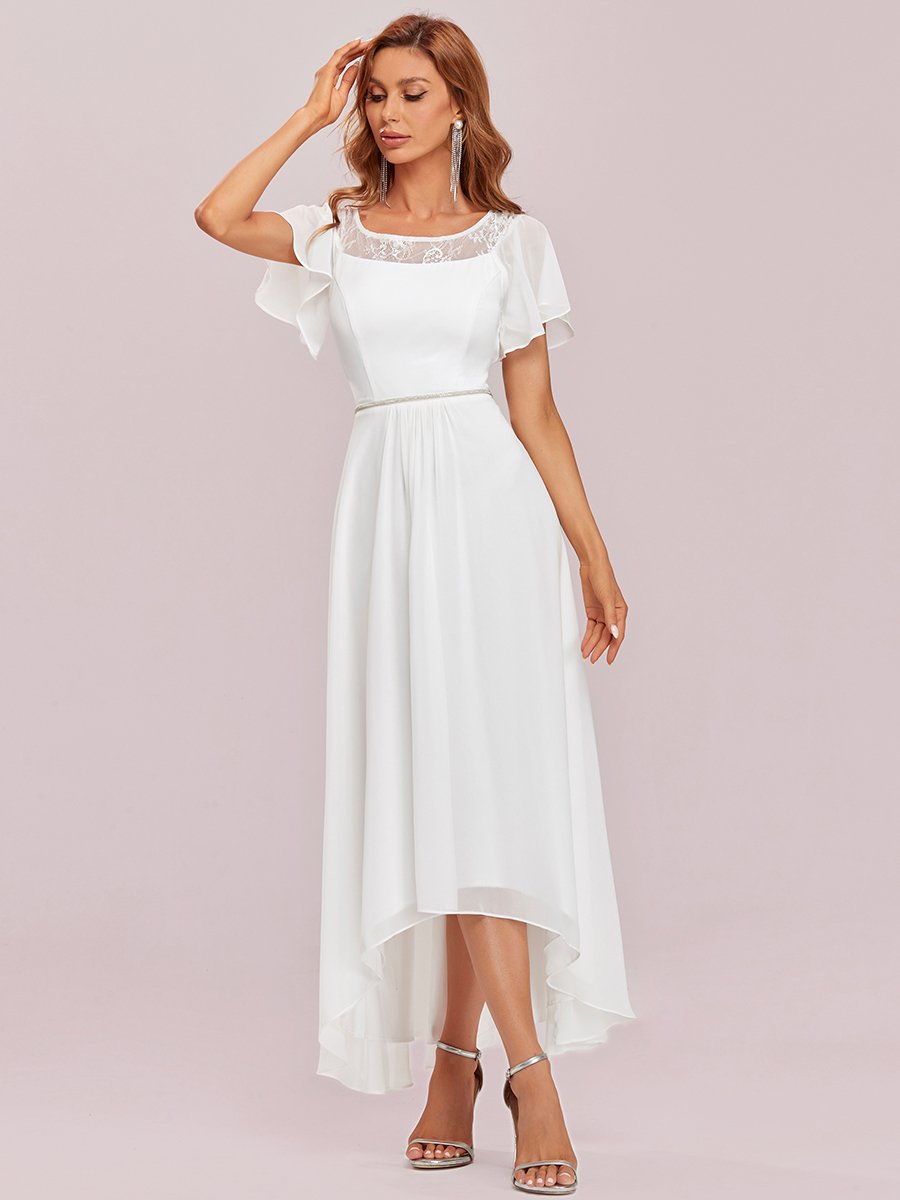 Color=Cream | Women'S Casual Boat Neck A-Line Midi Dress Wholesale-Cream 8