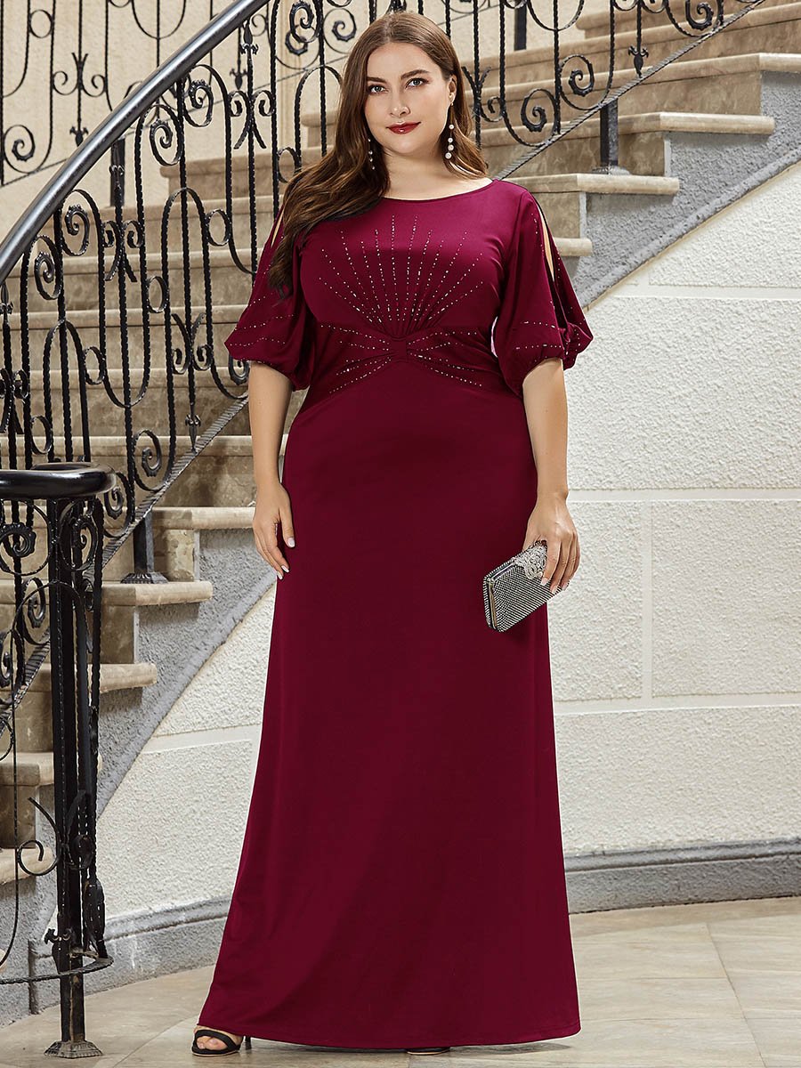 DolphinBanana Curve Women Plus Size Sequins Tulle Off the Shoulder Long  Formal Gowns Evening Dresses