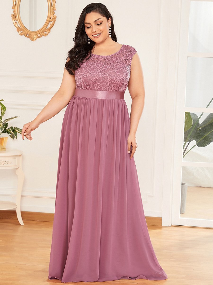 Color=Orchid | Wholesale Fahion Bridesmaid Dresses With Lace-Orchid 6