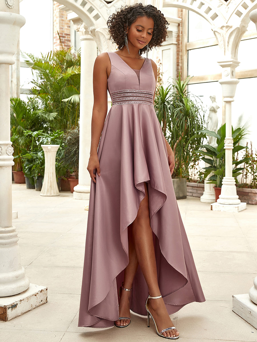 Color=Orchid | Women'S Deep V-Neck Sleeveless Maxi Dresses Ep00877-Orchid 3