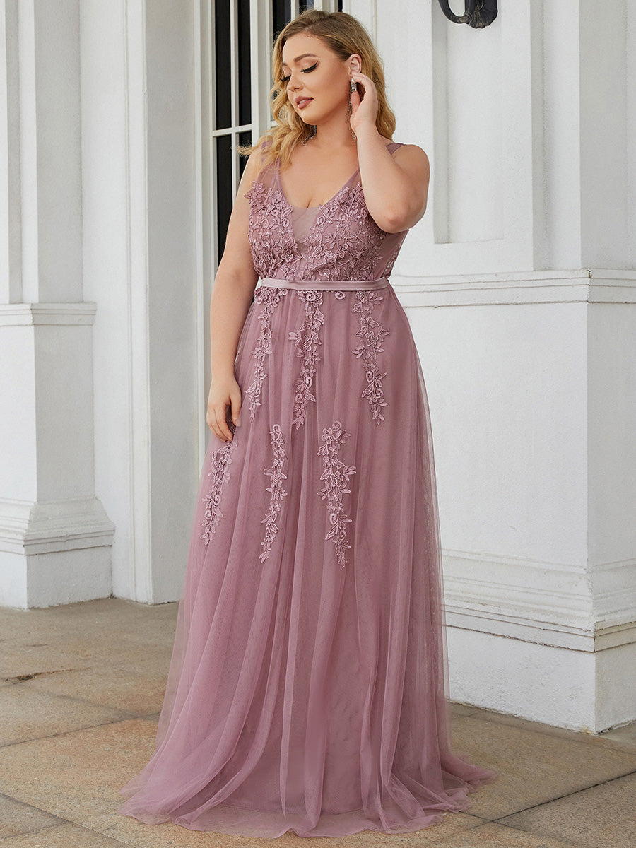 Color=Orchid | Women's Fashion Sleeveless Wholesale Plus Size Party Dresses-Orchid 3