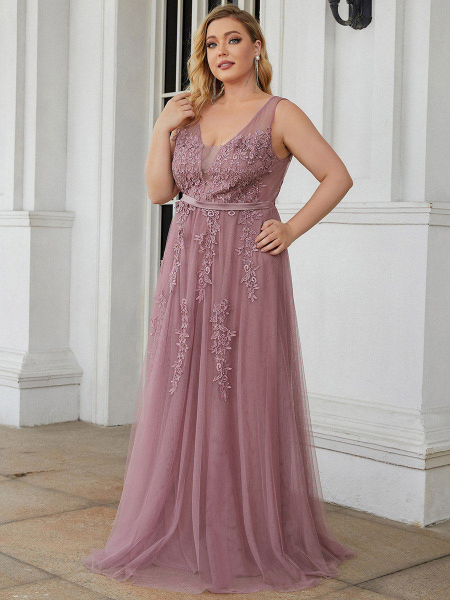 Color=Orchid | Women's Fashion Sleeveless Wholesale Plus Size Party Dresses-Orchid 4