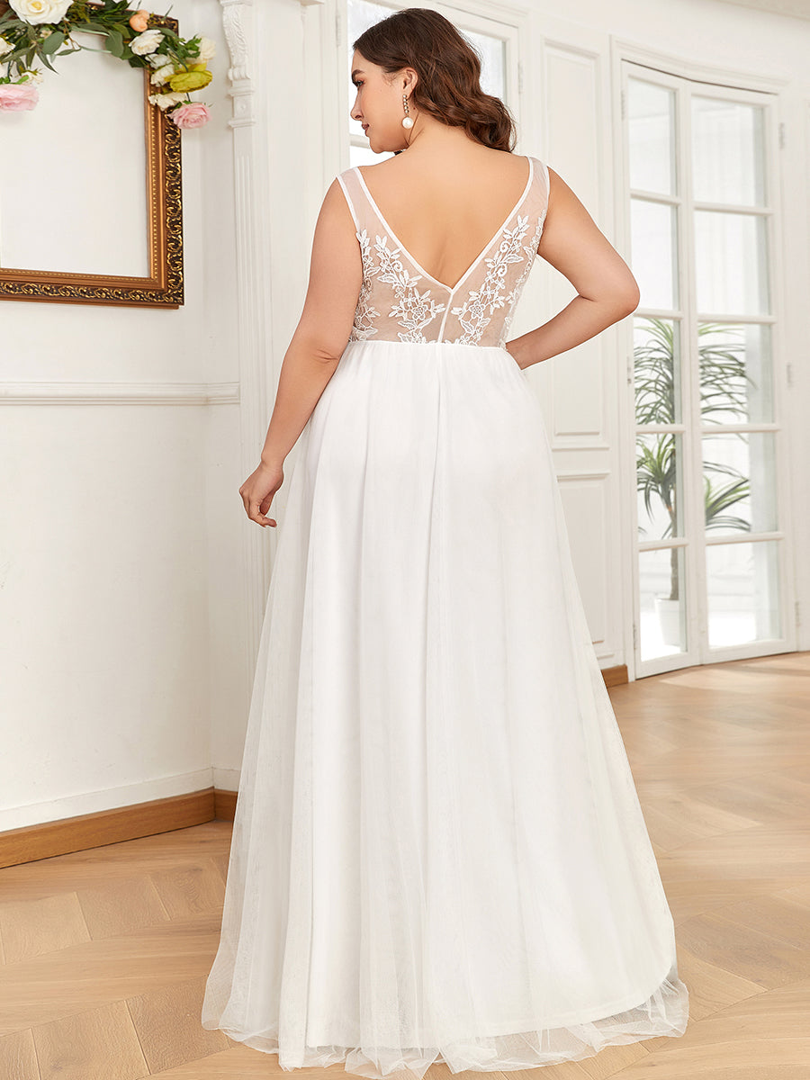 Color=White | Women's Fashion Sleeveless Wholesale Plus Size Party Dresses-White 2