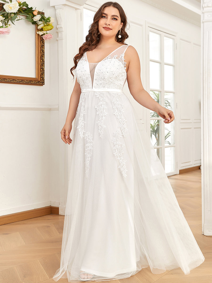 Color=White | Women's Fashion Sleeveless Wholesale Plus Size Party Dresses-White 4