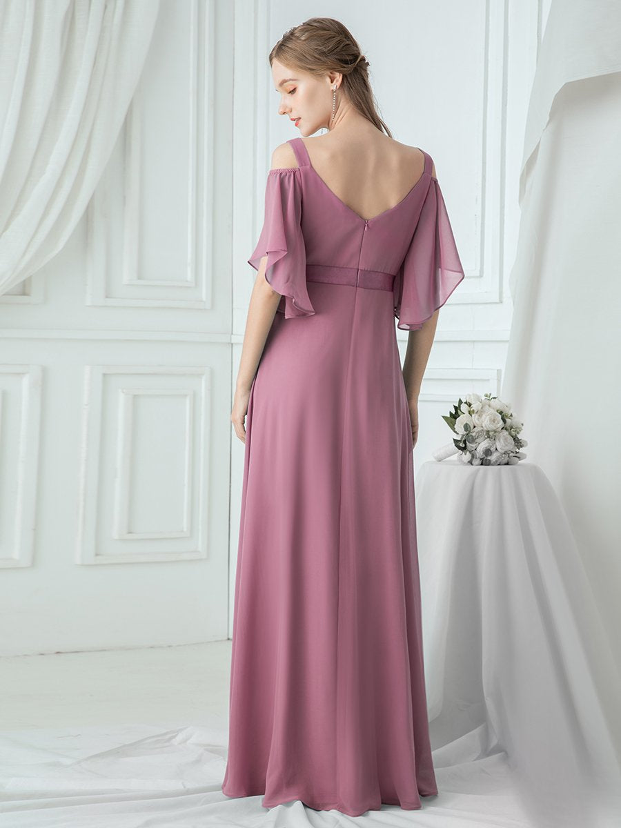 Color=Purple Orchid | Women'S A-Line Off Shoulder Floor Length Bridesmaid Dresses Ep07871-Purple Orchid 7