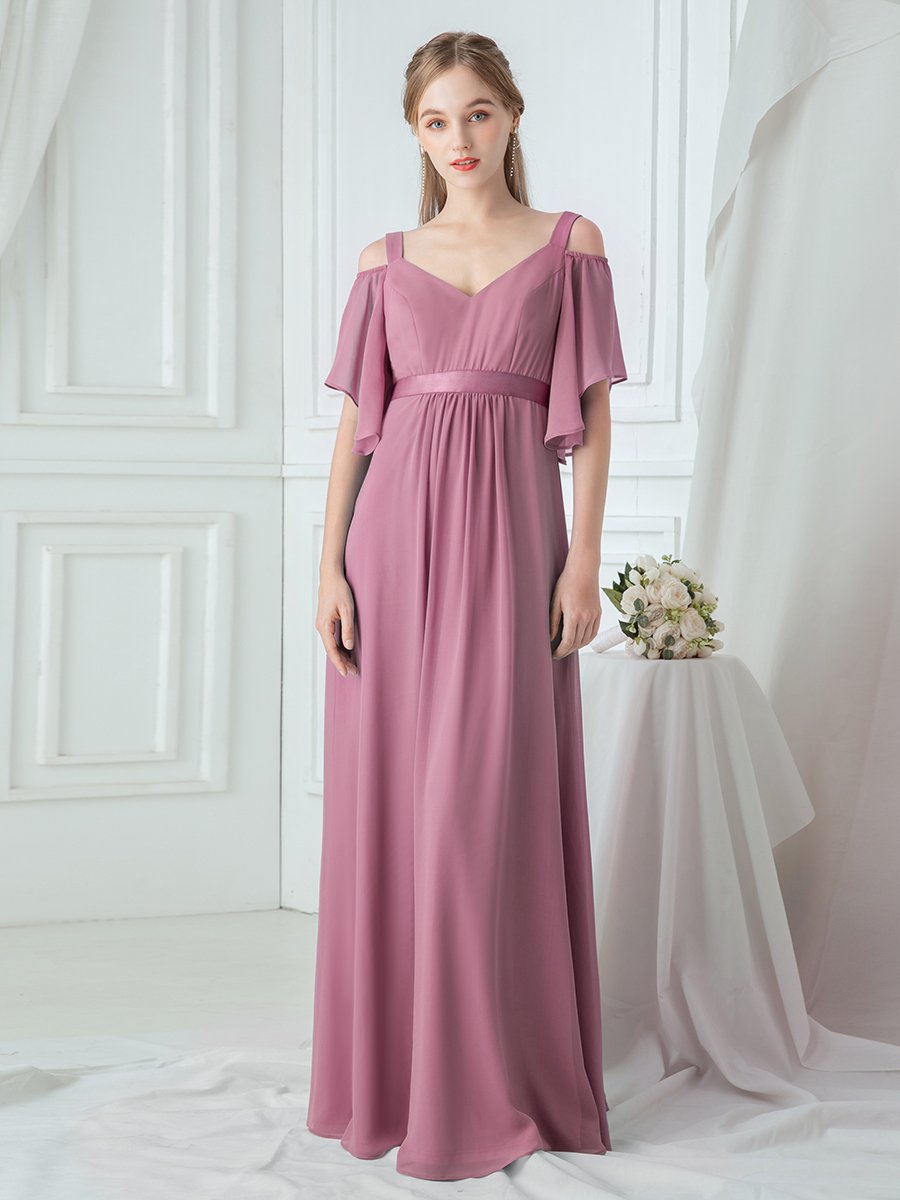 Color=Purple Orchid | Women'S A-Line Off Shoulder Floor Length Bridesmaid Dresses Ep07871-Purple Orchid 9