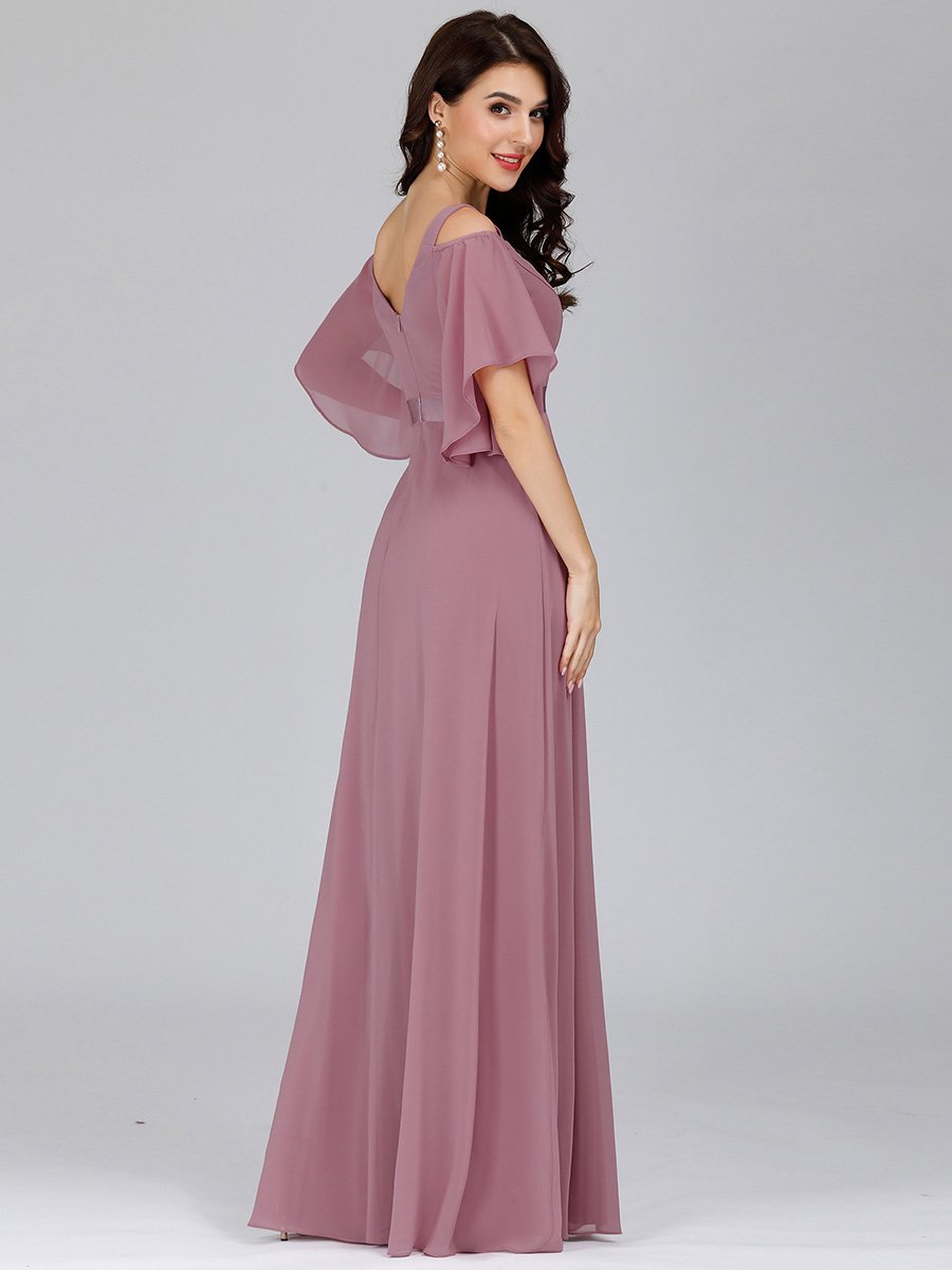 Color=Purple Orchid | Women'S A-Line Off Shoulder Floor Length Bridesmaid Dresses Ep07871-Purple Orchid 2