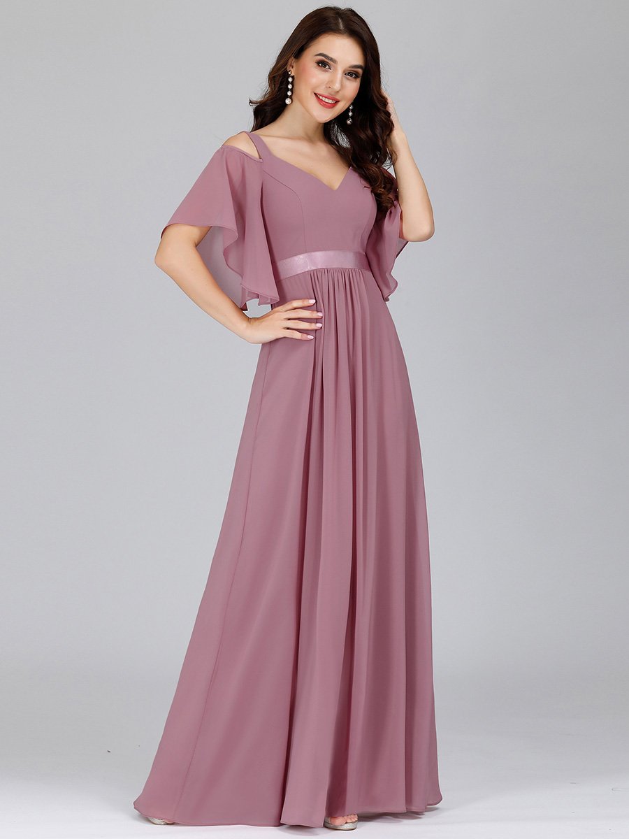Color=Purple Orchid | Women'S A-Line Off Shoulder Floor Length Bridesmaid Dresses Ep07871-Purple Orchid 3