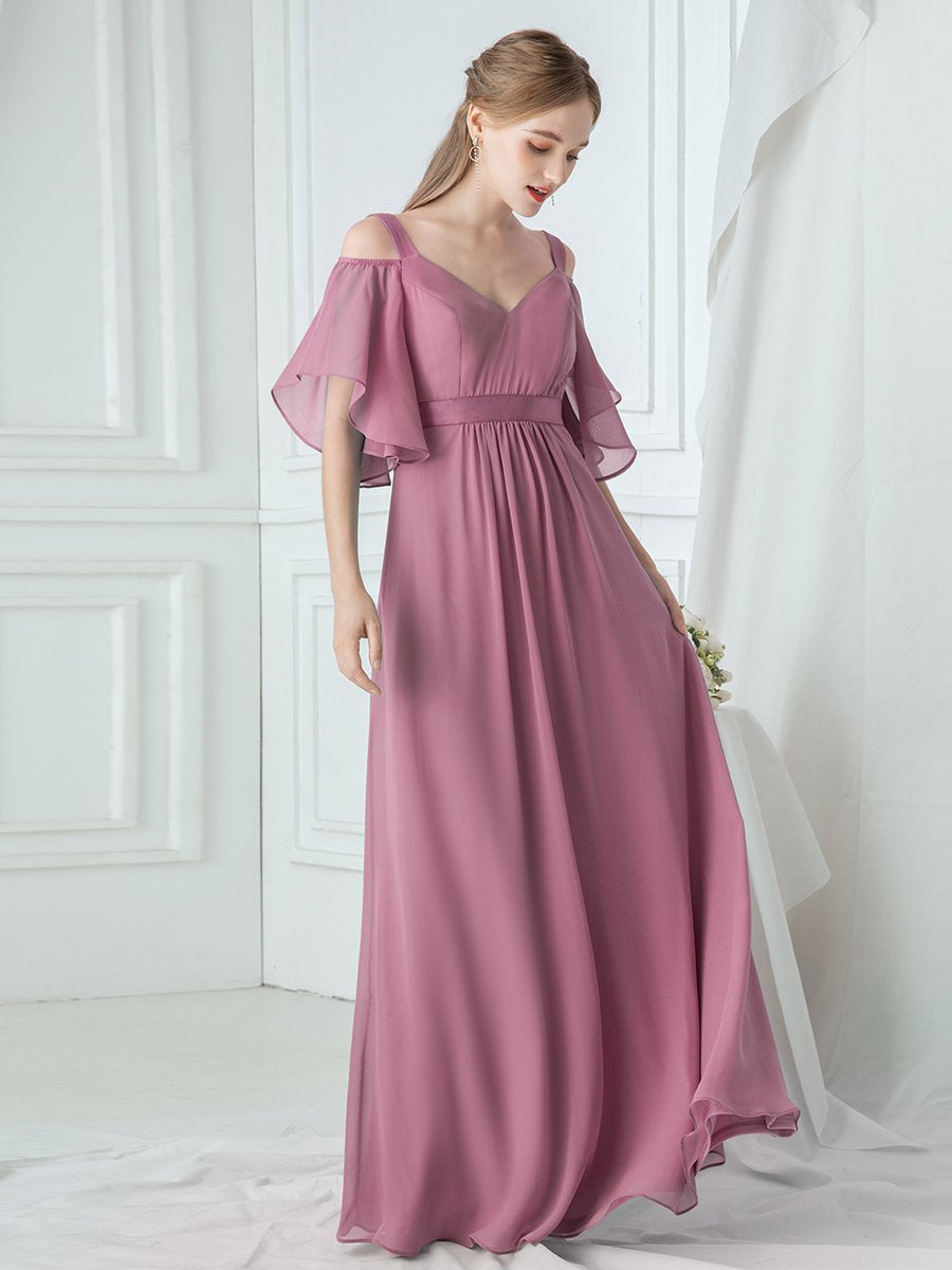 Color=Purple Orchid | Women'S A-Line Off Shoulder Floor Length Bridesmaid Dresses Ep07871-Purple Orchid 6