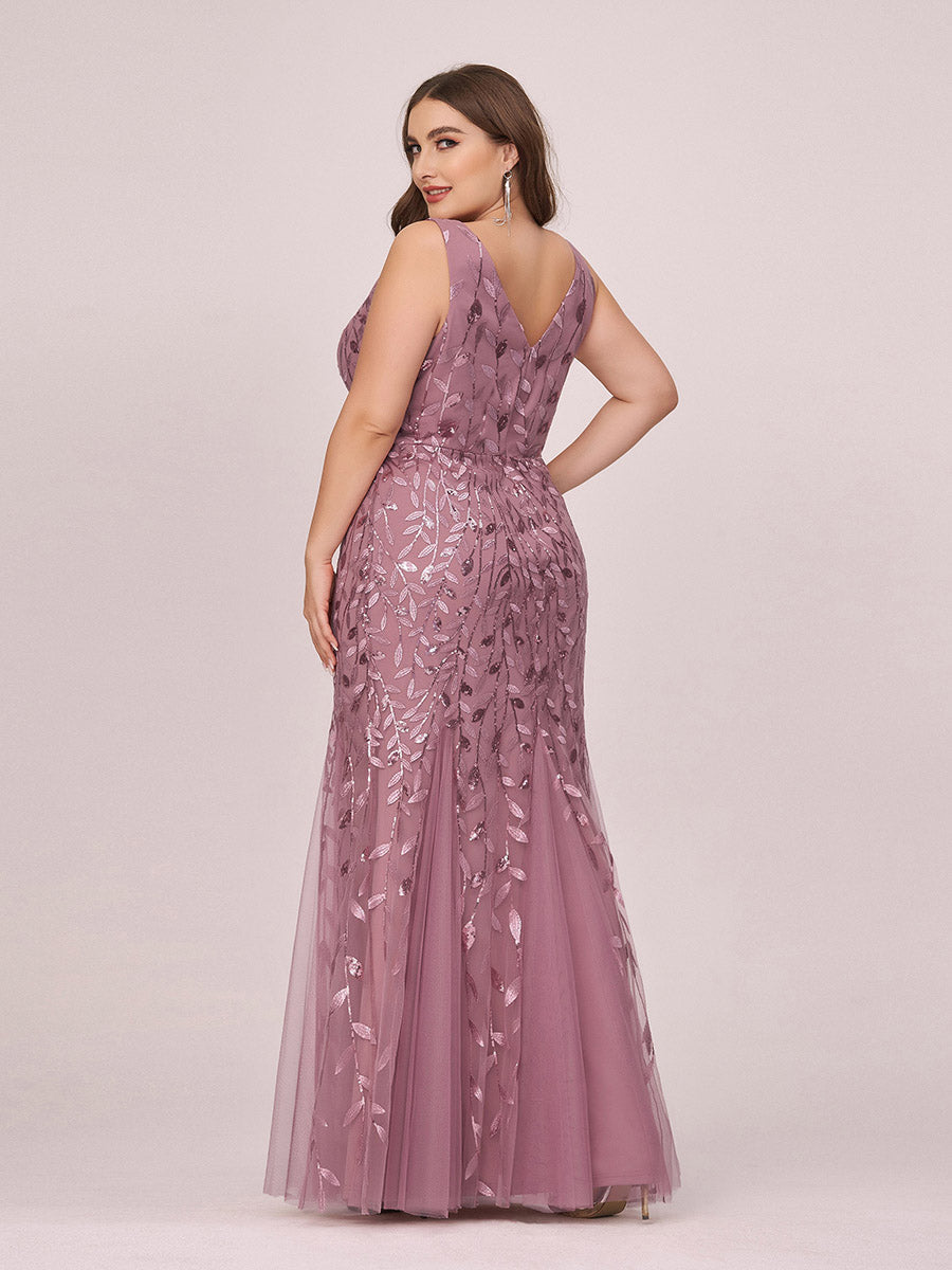 Color=Orchid | plus-size-sequin-fishtail-wholesaleevening-dresses-for-women-epp7886-Orchid 2