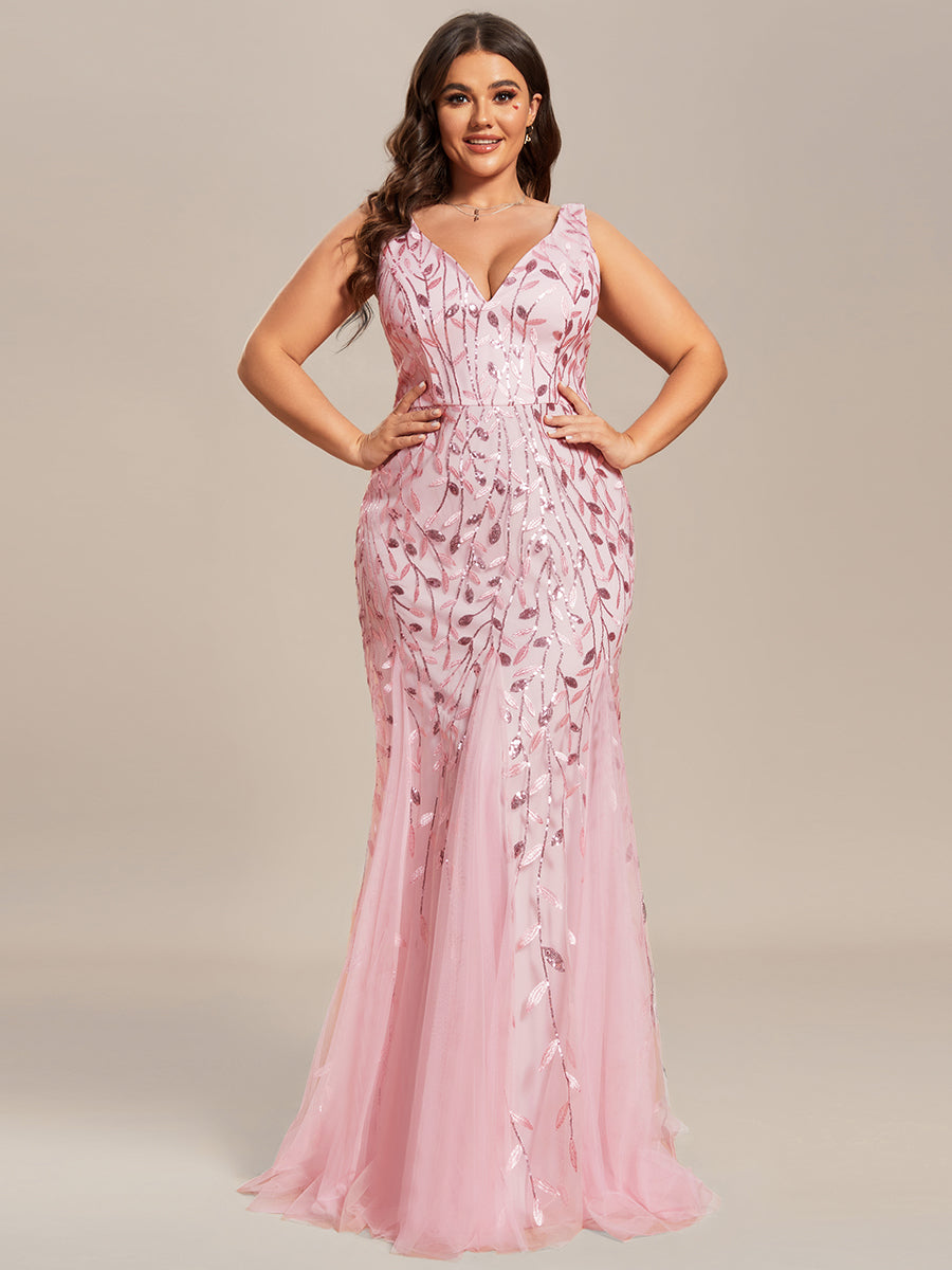 Color=Gold | plus-size-sequin-fishtail-wholesaleevening-dresses-for-women-epp7886-Gold 5