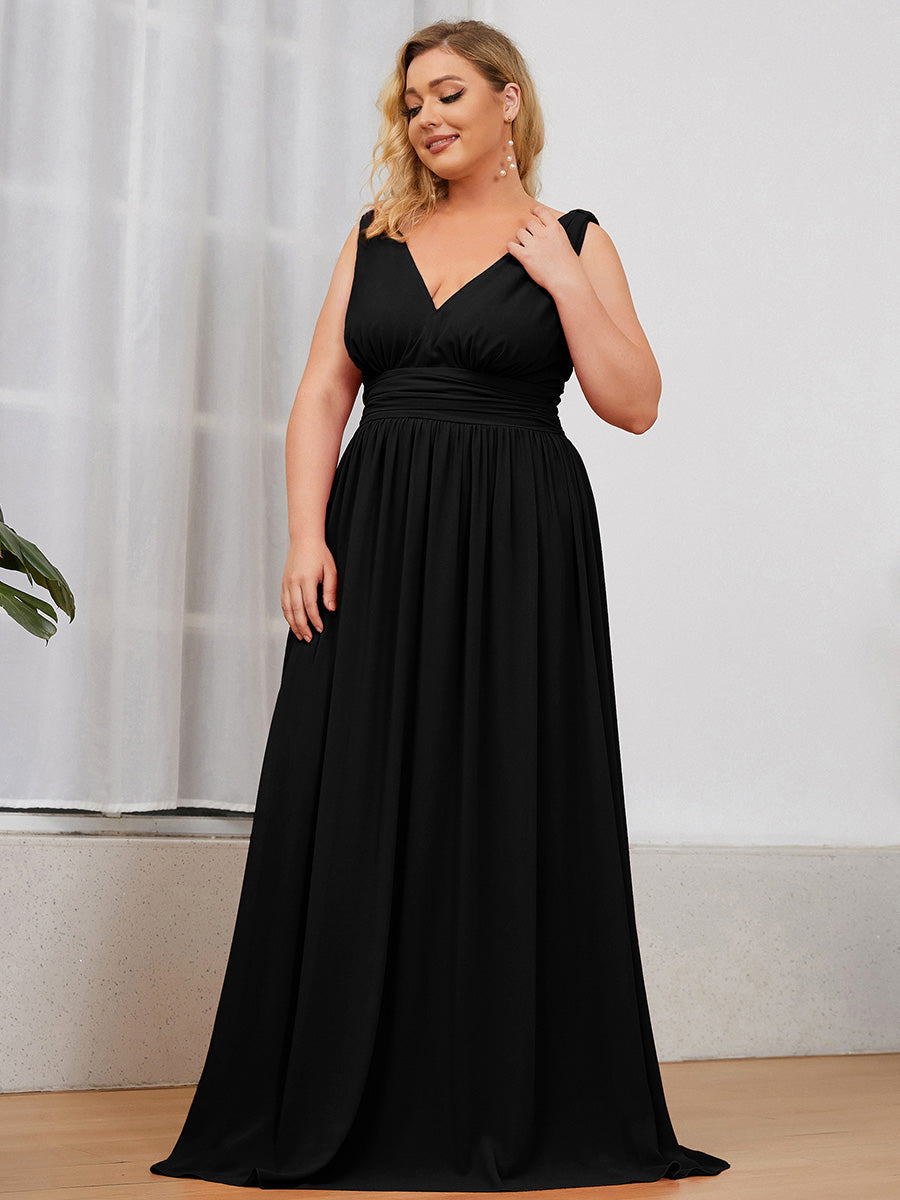 Color=Black | double-v-neck-maxi-long-wholesale-plus-size-evening-dresses-epp9016-Black  1