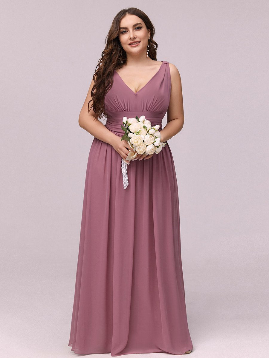 Color=Orchid | double-v-neck-maxi-long-wholesale-plus-size-evening-dresses-epp9016-Orchid 4