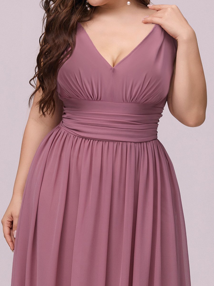 Color=Orchid | double-v-neck-maxi-long-wholesale-plus-size-evening-dresses-epp9016-Orchid 5