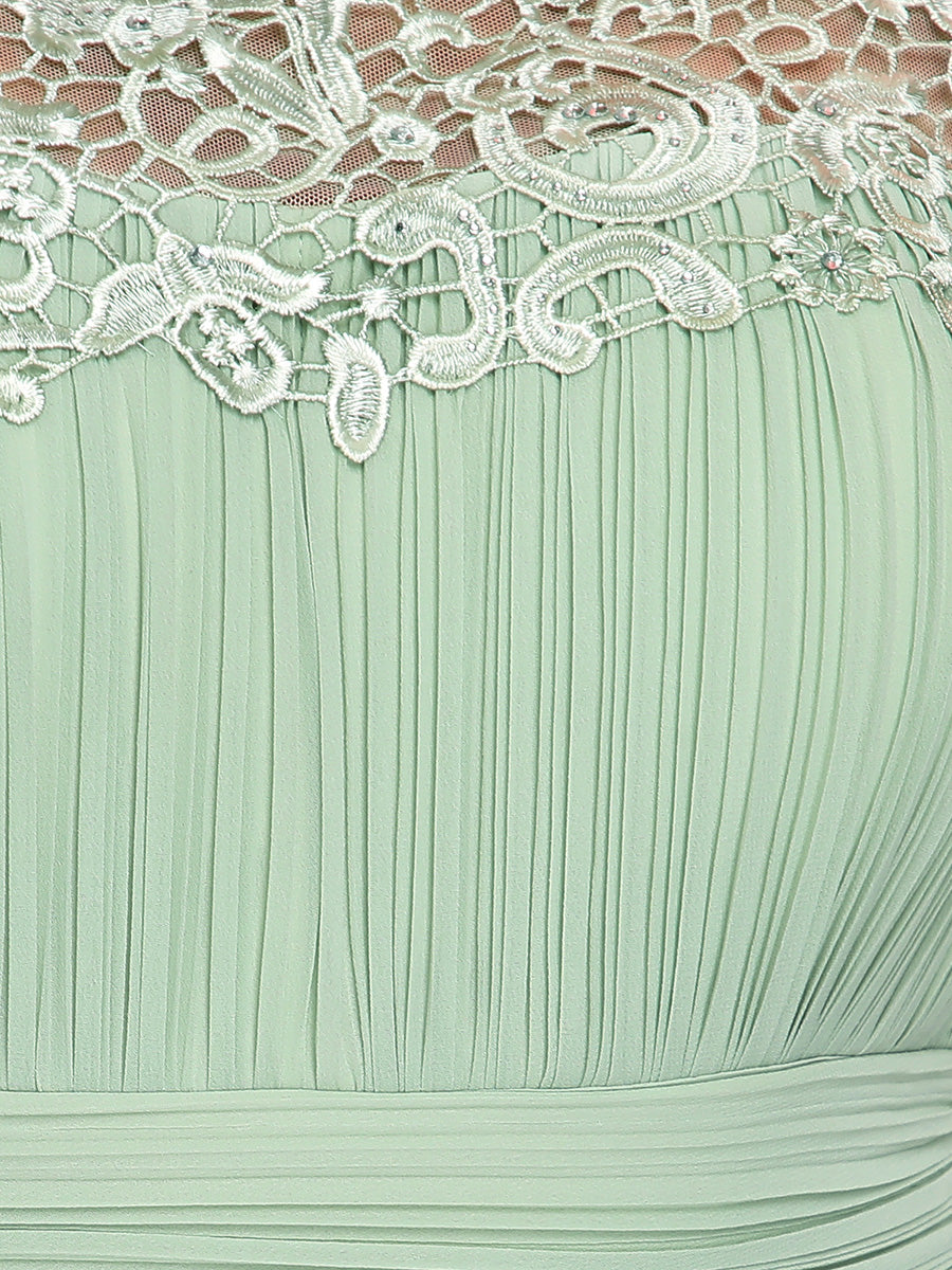 Color=Mint Green | lacey-neckline-open-back-ruched-bust-wholesale-evening-dresses-ep09993-2-Mint Green 6