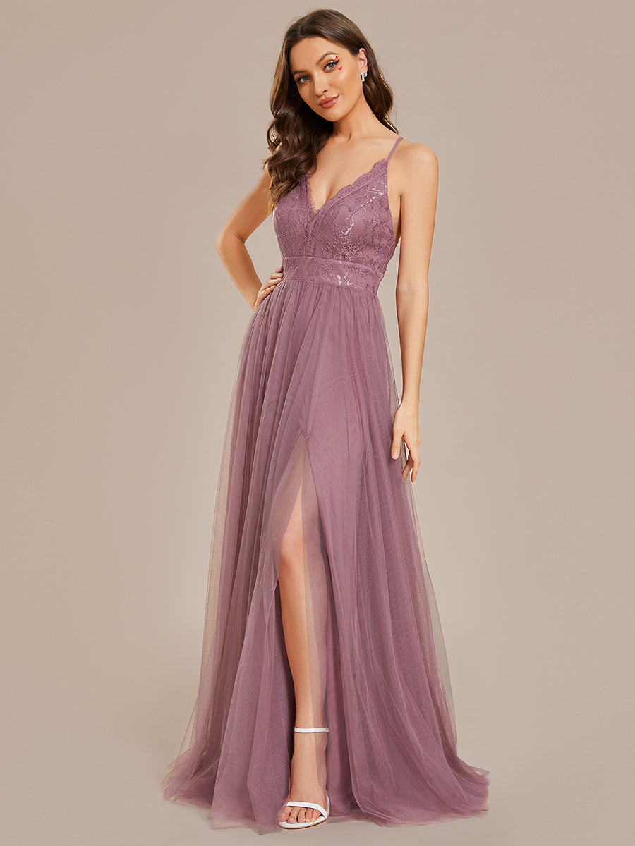 Color=Orchid | Maxi Long Sequin Wholesale Evening Dress with Long Sleeves-Orchid 8