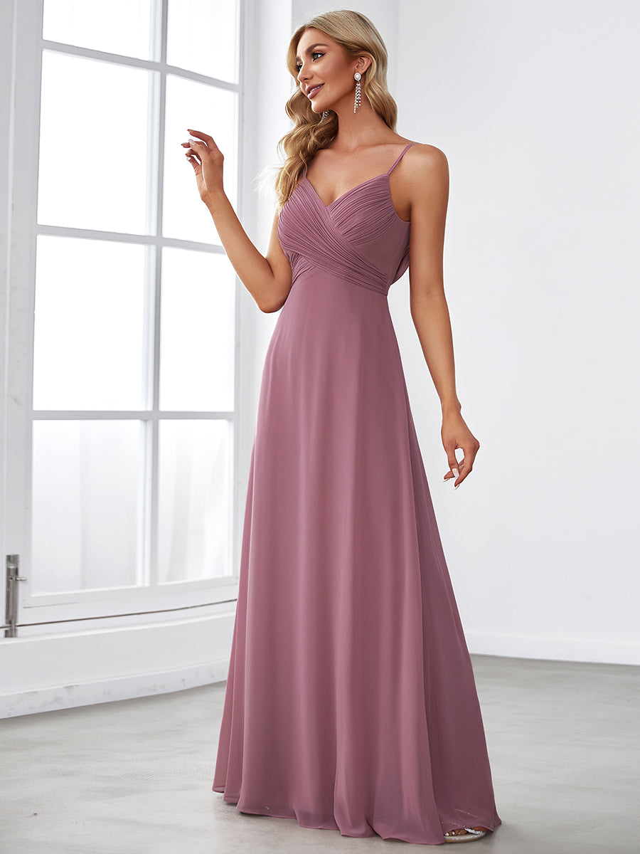 Color=Orchid | Sleeveless Wholesale Evening Dresses with an A Line Silhouette-Orchid 4