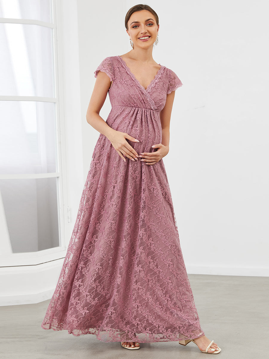 Lavender Maternity Dress For Photoshoot, Maternity Tulle Robe, Lilac E