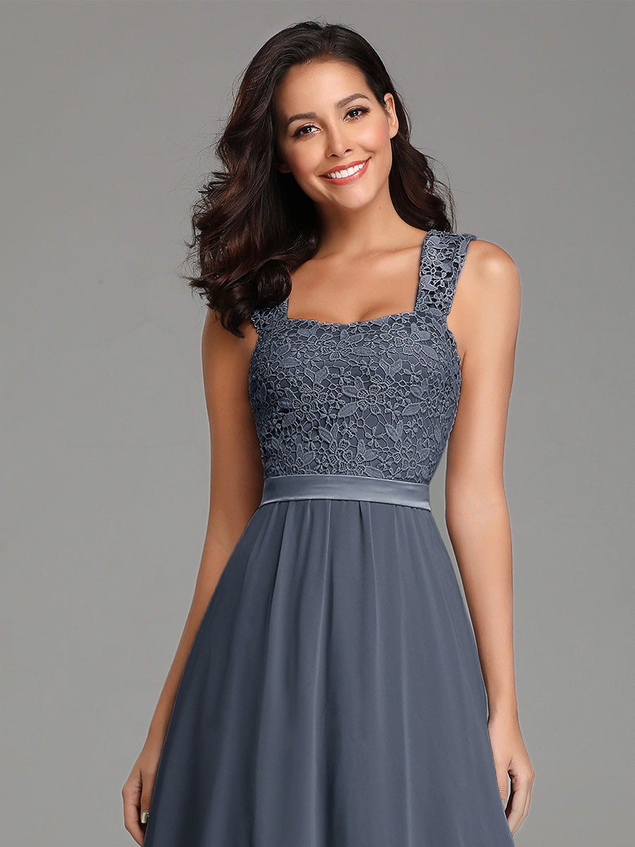 Color=Dusty Navy | elegant-a-line-chiffon-wholesale-bridesmaid-dress-with-lace-bodice-ez07704-Dusty Navy 5