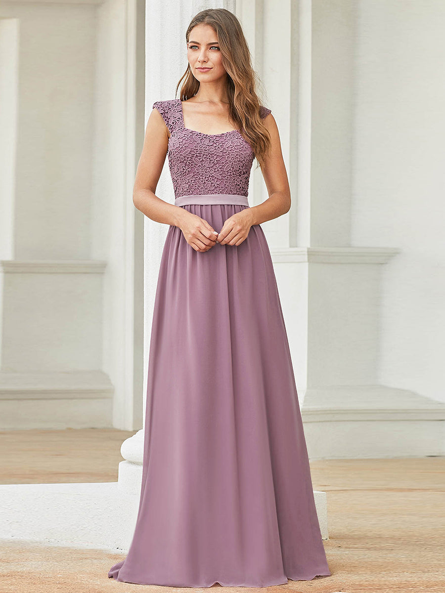 Color=Orchid | elegant-a-line-chiffon-wholesale-bridesmaid-dress-with-lace-bodice-ez07704-Orchid 1